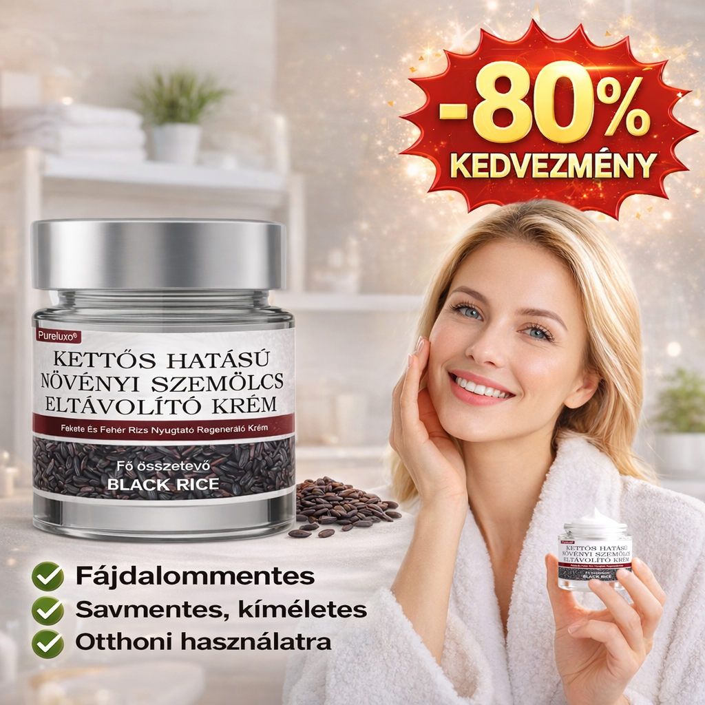 đđșPureluxoÂź Fekete Rizses BĆrregenerĂĄlĂł KrĂ©m (Szemölcsök, bĆrkinövĂ©sek, foltok Ă©s hiperpigmentĂĄciĂł kezelĂ©sĂ©re)