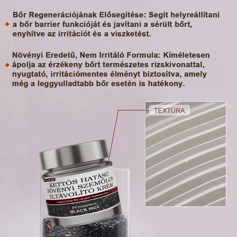 ✨ Pureluxo® Fekete Rizses Bőrregeneráló Krém 👨‍⚕️ (Szemölcsök, bőrkinövések, foltok és hiperpigmentáció kezelésére)