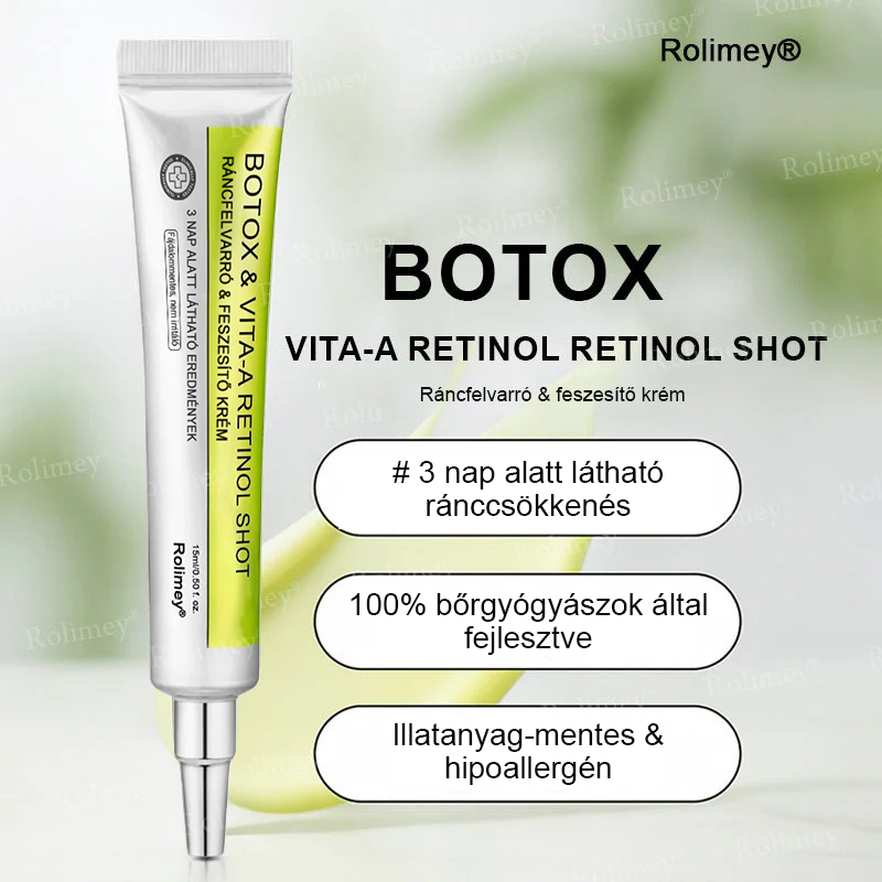 ⏰Rolimey® Botox & Vita-A Retinol Shot ráncfeszesítő krém ⏰ Utolsó nap! 70% kedvezmény
