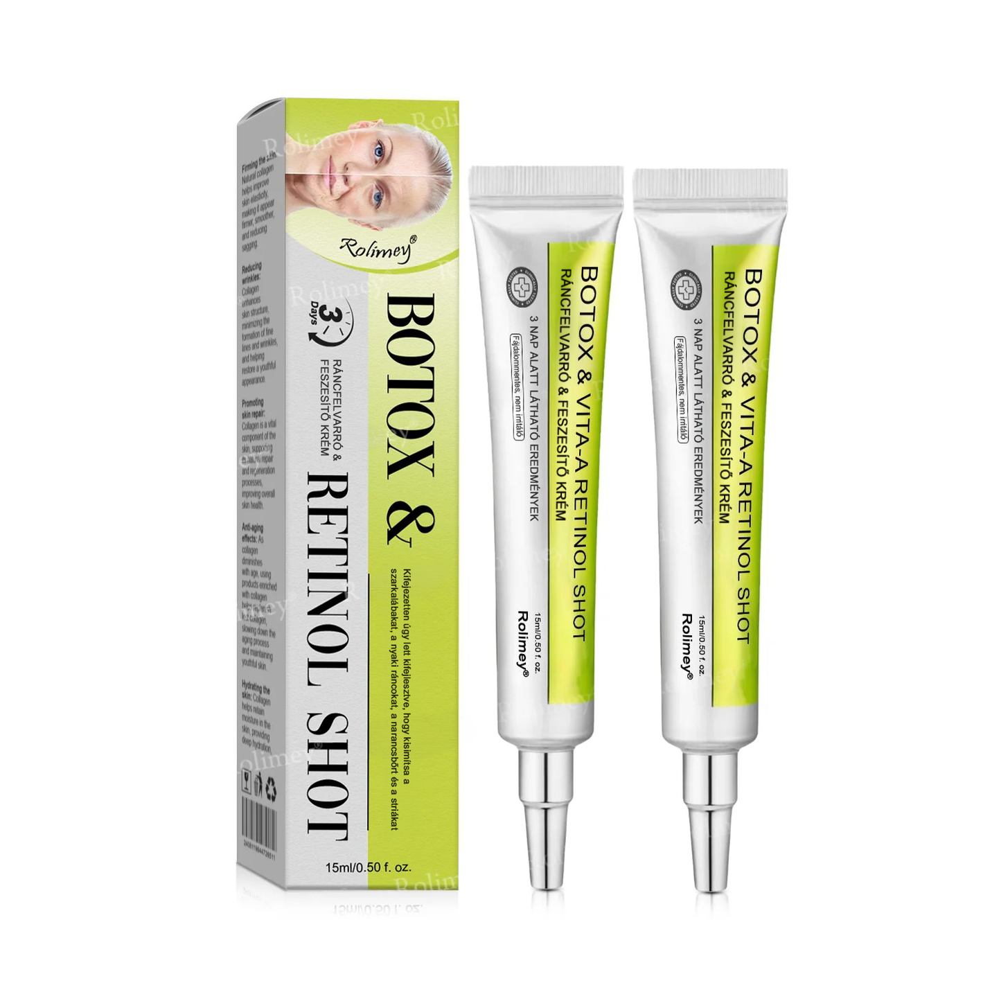 ⏰Rolimey® Botox & Vita-A Retinol Shot ráncfeszesítő krém ⏰ Utolsó nap! 70% kedvezmény