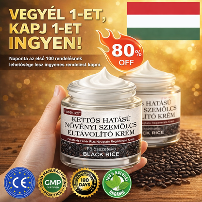 🔥Pureluxo® Fekete Rizses Bőrregeneráló Krém  (Szemölcsök, bőrkinövések, foltok és hiperpigmentáció kezelésére)