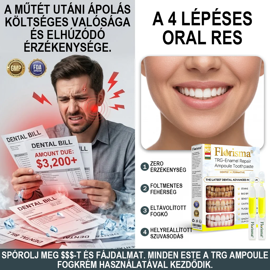 ✨FDA regisztrált & GMP tanúsítvánnyal｜𝓕𝒍𝒐𝒓𝓲𝘀𝒎𝗮® TRG zománcjavító ampullás fogkrém ✅Szuvasodás javítása｜Ínyápolás｜Friss lehelet｜Mélyfehérítés