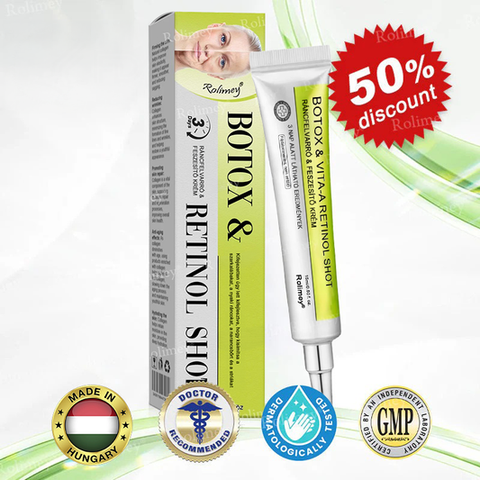 Rolimey® Botox & Vita-A Retinol Shot ráncfeszesítő krém ⏰ Utolsó nap! 70% kedvezmény