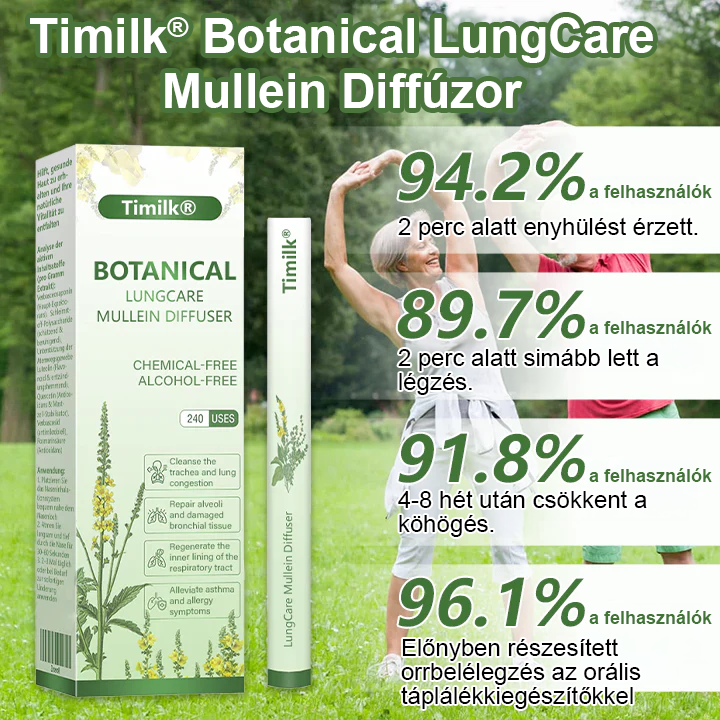 Timilk® gyógynövényes tüdőápoló ökörfarkkóró (Mullein) diffúzor