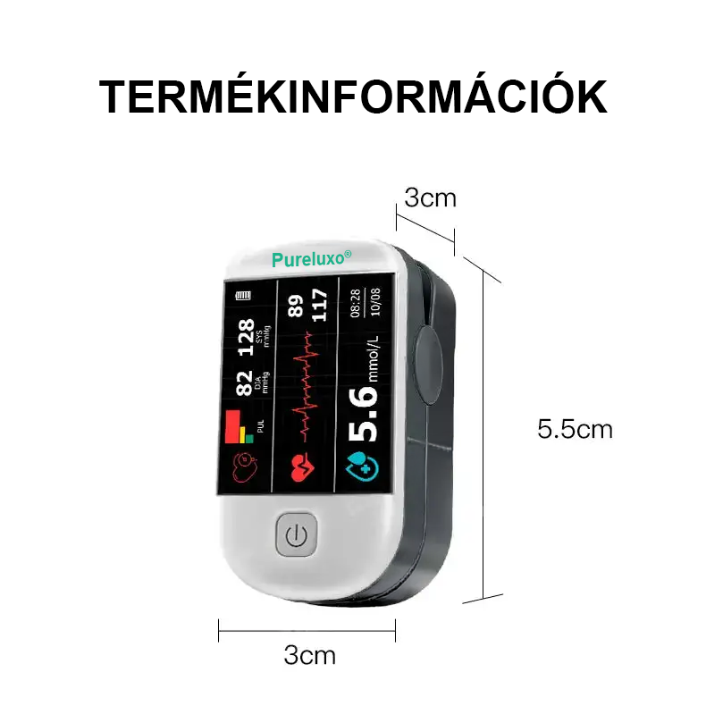 Pureluxo® következő generációs intelligens, többfunkciós, nem invazív lézeres vércukormérő 👩‍💼[99,9%-os pontosság]👩‍💼👩‍💼