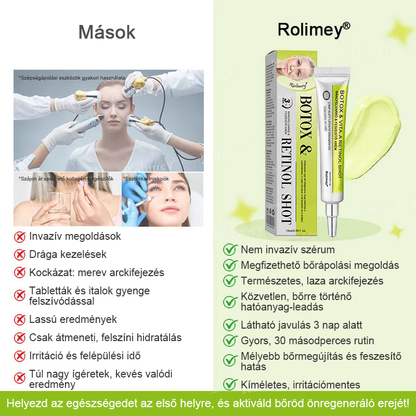 ⏰Rolimey® Botox & Vita-A Retinol Shot ráncfeszesítő krém ⏰ Utolsó nap! 70% kedvezmény