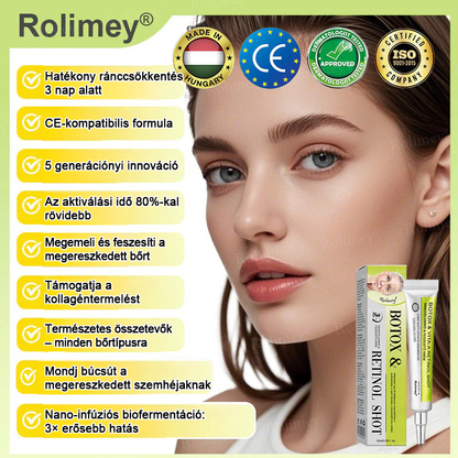 ⏰Rolimey® Botox & Vita-A Retinol Shot ráncfeszesítő krém ⏰ Utolsó nap! 70% kedvezmény