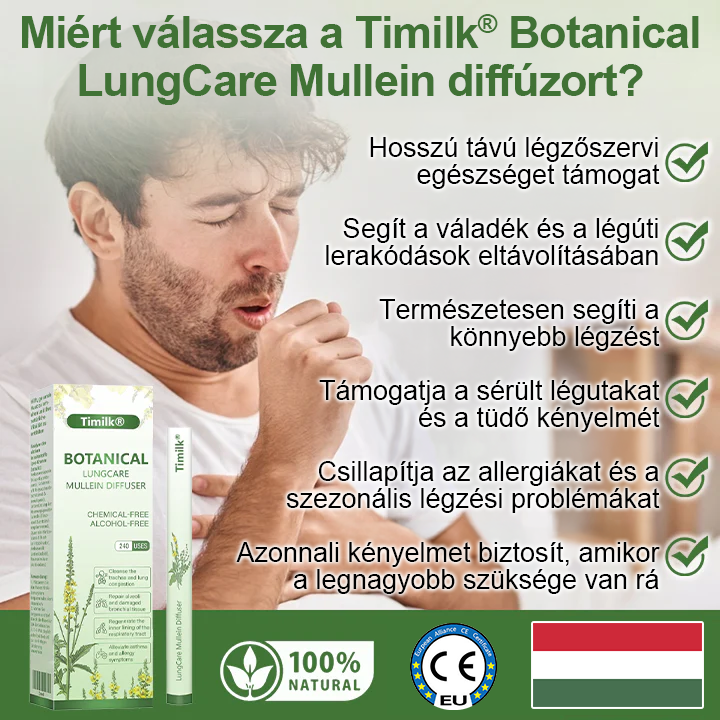 Timilk® gyógynövényes tüdőápoló ökörfarkkóró (Mullein) diffúzor
