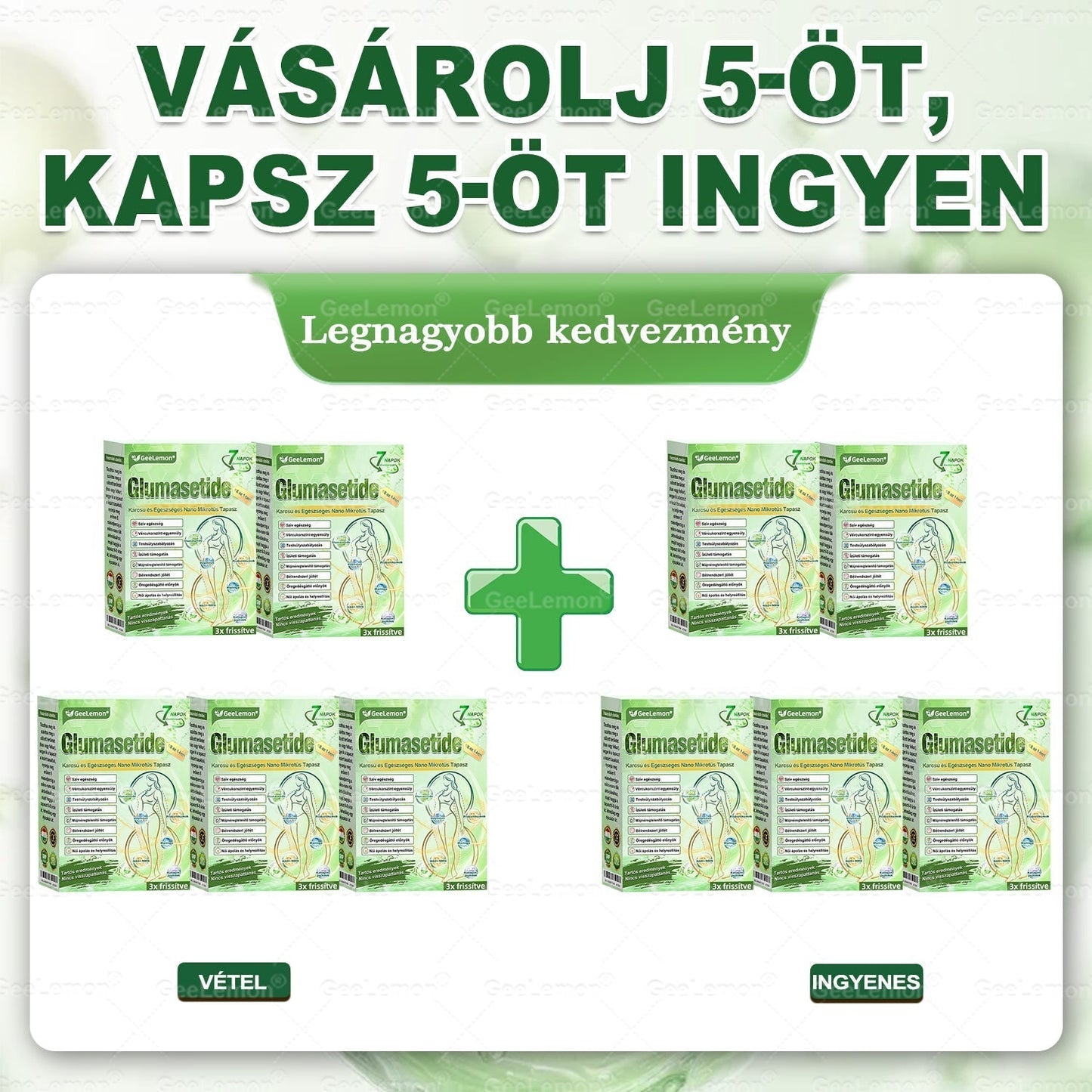 Ajánlott a Semmelweis Kórház által · BENU hivatalos üzlet| 👩‍⚕️ 𝐆𝐞𝑒𝐿𝑒𝐦𝐨𝐧® Glumasetide 8 az 1-ben Karcsú és Egészséges Nano Mikrotűs Tapasz